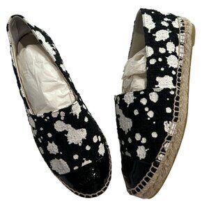 Chanel Espadrilles in Black Paint Splatter